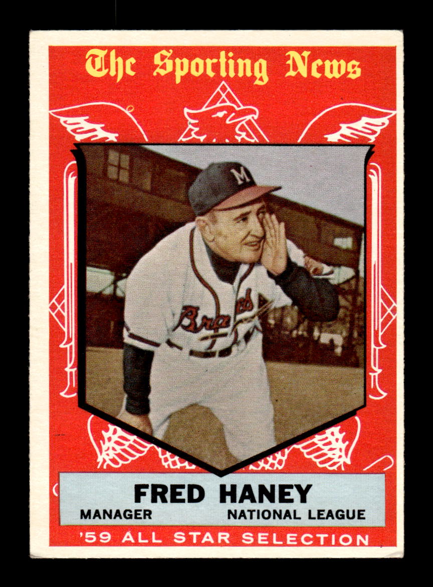 1959 Topps #551 Fred Haney Milwaukee Braves EXMT HOF10009521