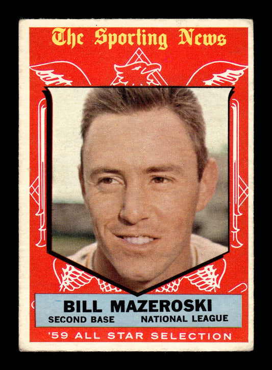 1959 Topps #555 Bill Mazeroski Pittsburgh Pirates VGEX HOF10009525