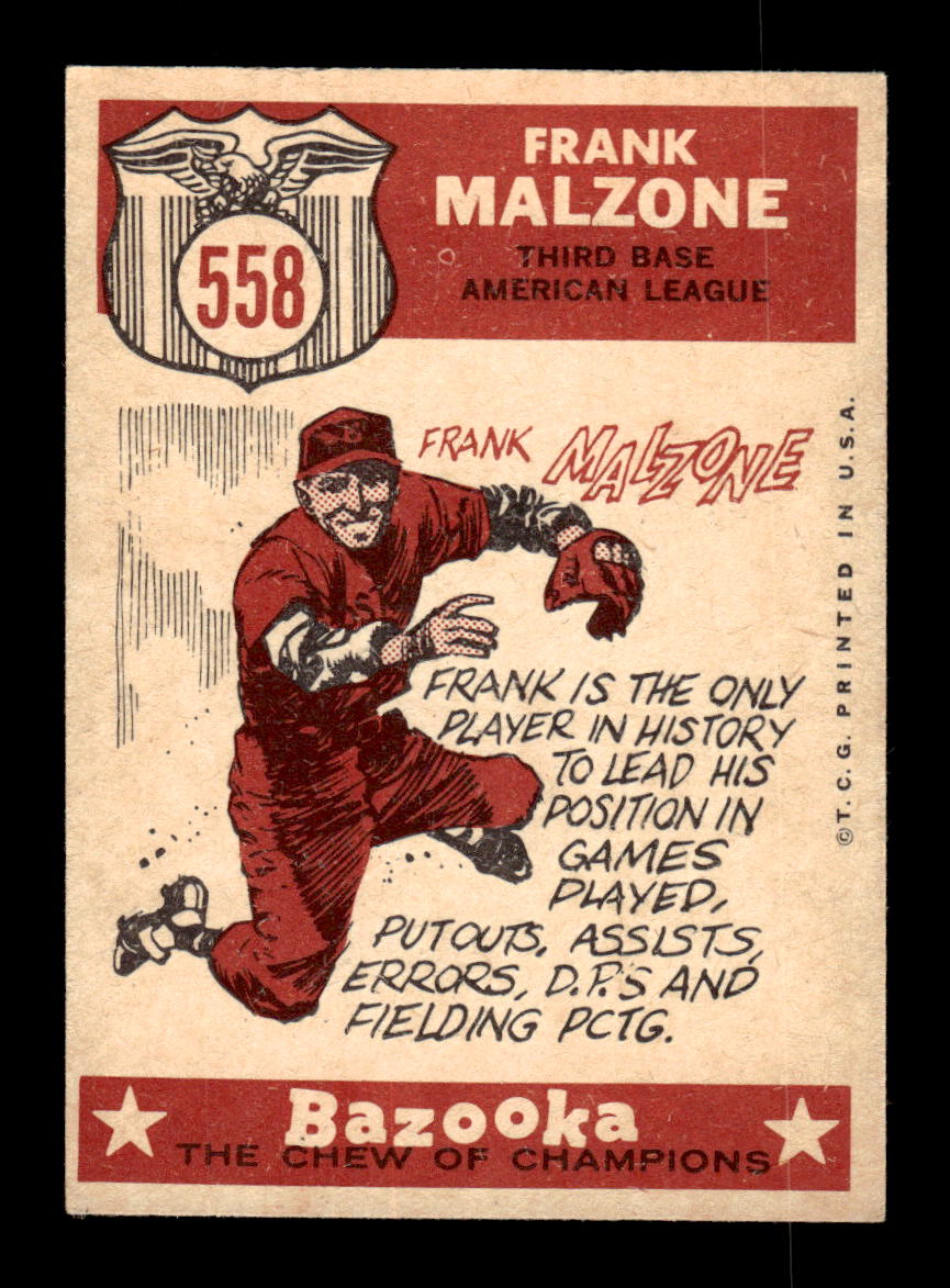 1959 Topps #558 Frank Malzone Boston Red Sox EX HOF10009527