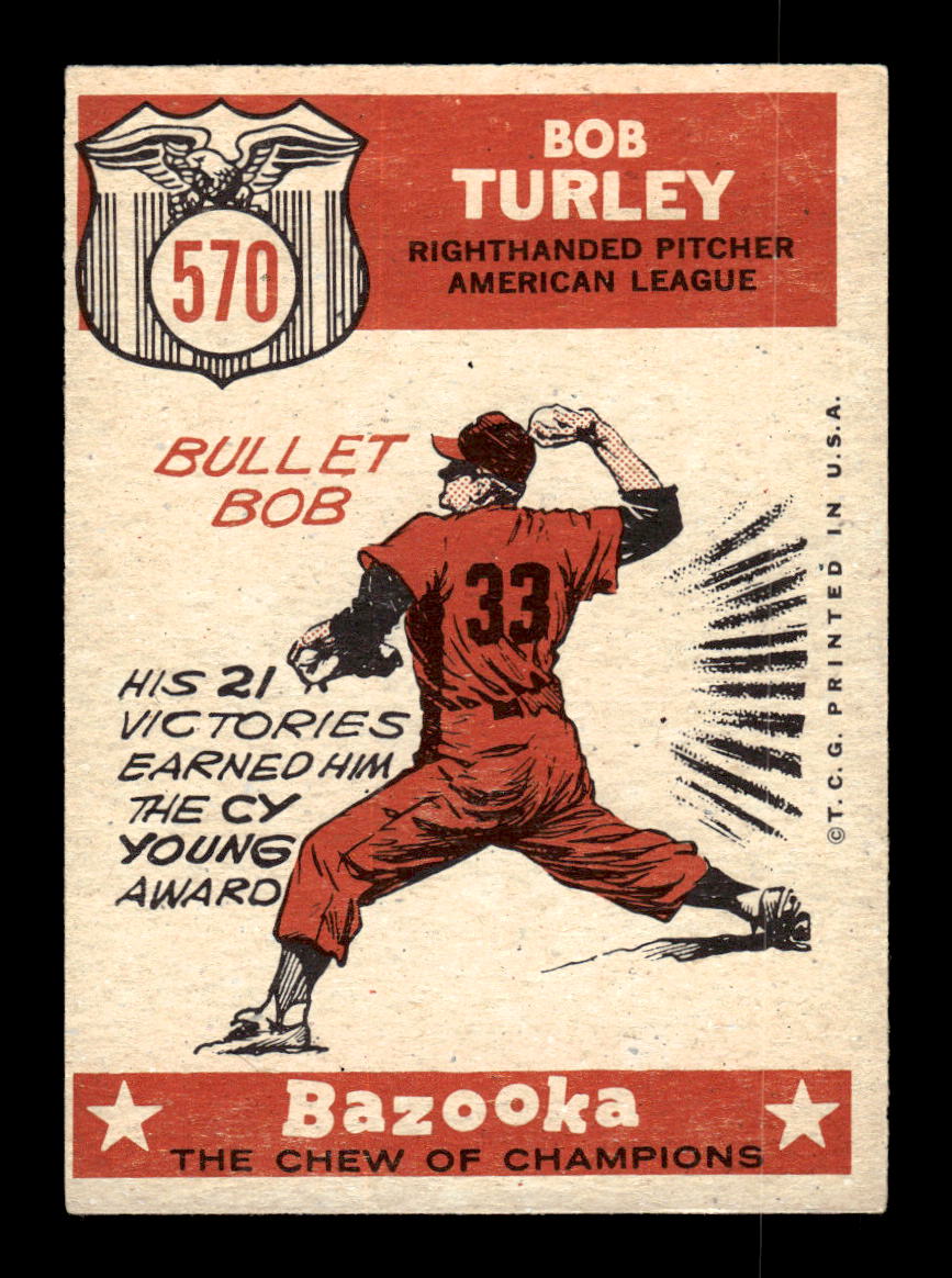 1959 Topps #570 Bob Turley New York Yankees EX HOF10009533