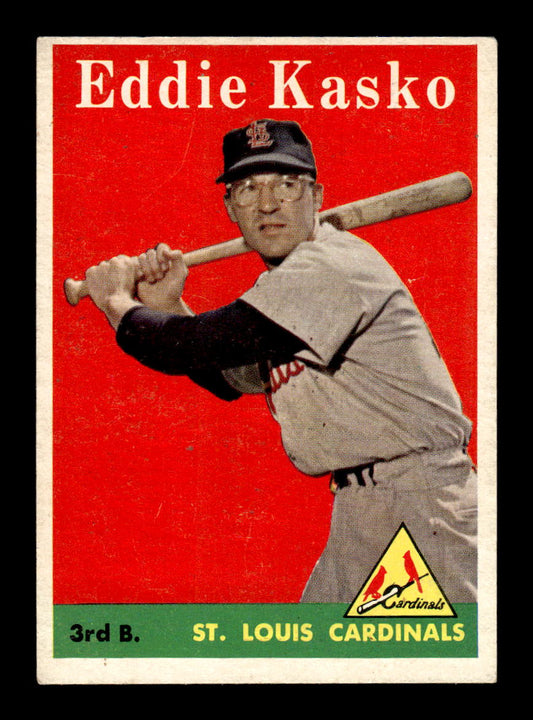 1958 Topps #8a Eddie Kasko St. Louis Cardinals EX KC10009540