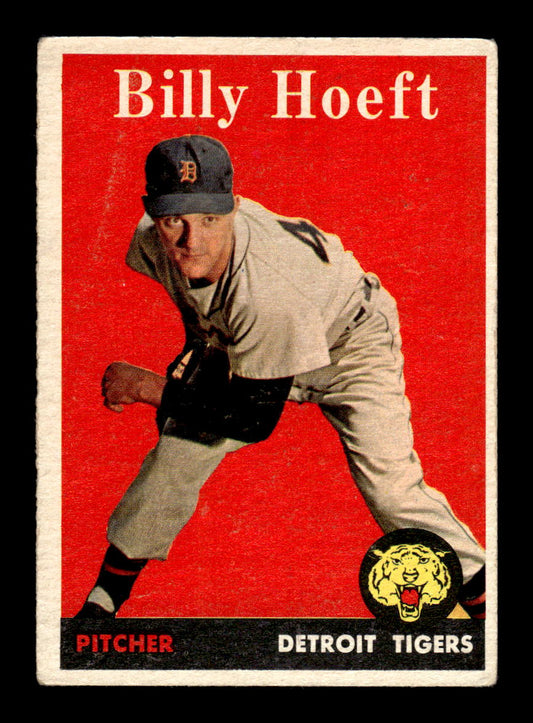 1958 Topps #13c Billy Hoeft Detroit Tigers VG KC10009545