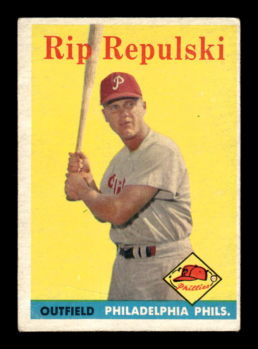 1958 Topps #14 Rip Repulski Philadelphia Phillies VG KC10009546