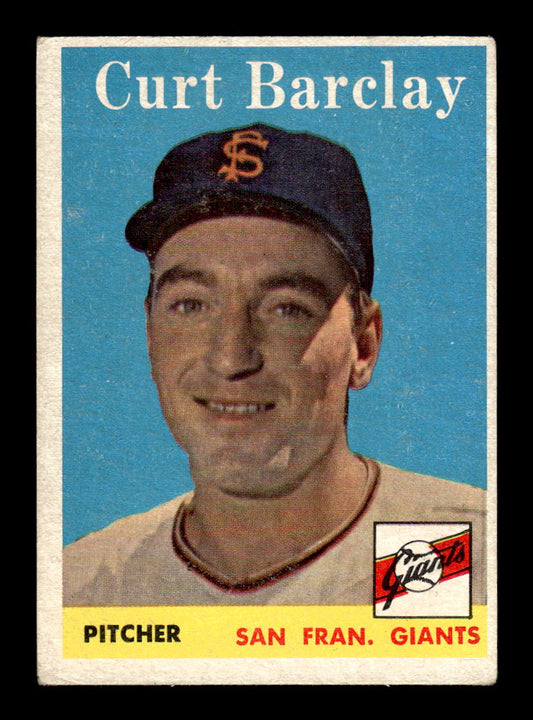 1958 Topps #21 Curt Barclay San Francisco Giants EX KC10009550