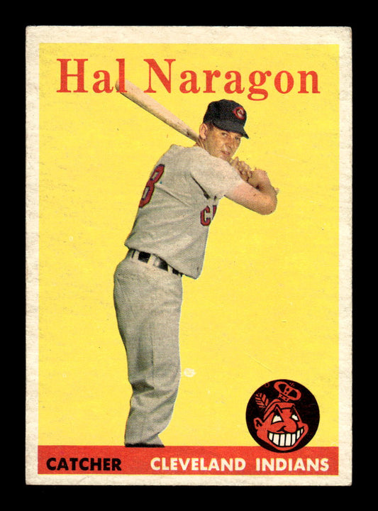1958 Topps #22 Hal Naragon Cleveland Indians EX KC10009551