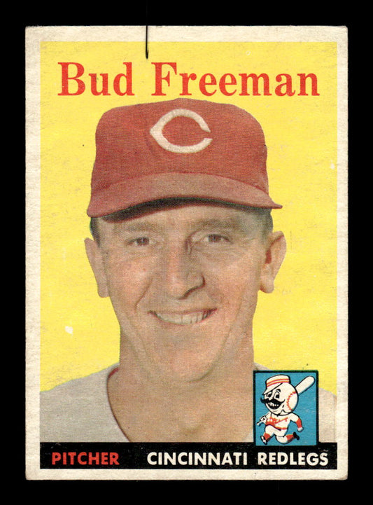 1958 Topps #27 Bud Freeman Cincinnati Redlegs EX KC10009556