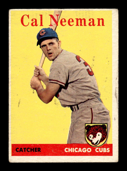 1958 Topps #33b Cal Neeman Chicago Cubs VG KC10009561
