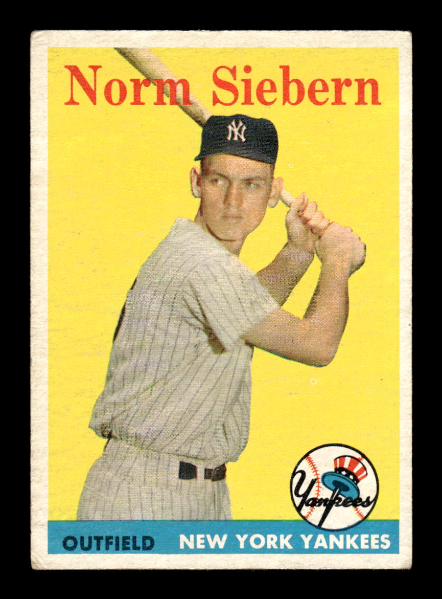1958 Topps #54 Norm Siebern New York Yankees EX KC10009580