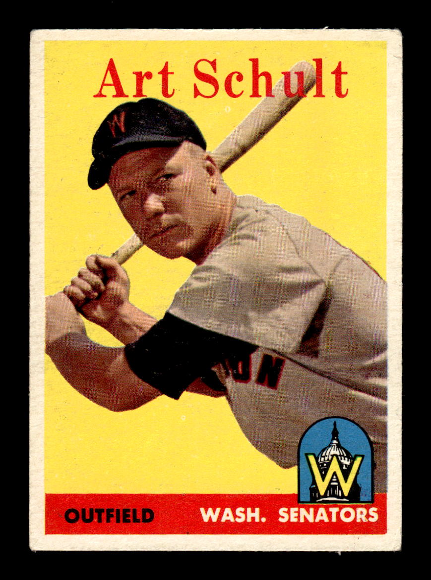 1958 Topps #58a Art Schult Washington Senators EX KC10009584