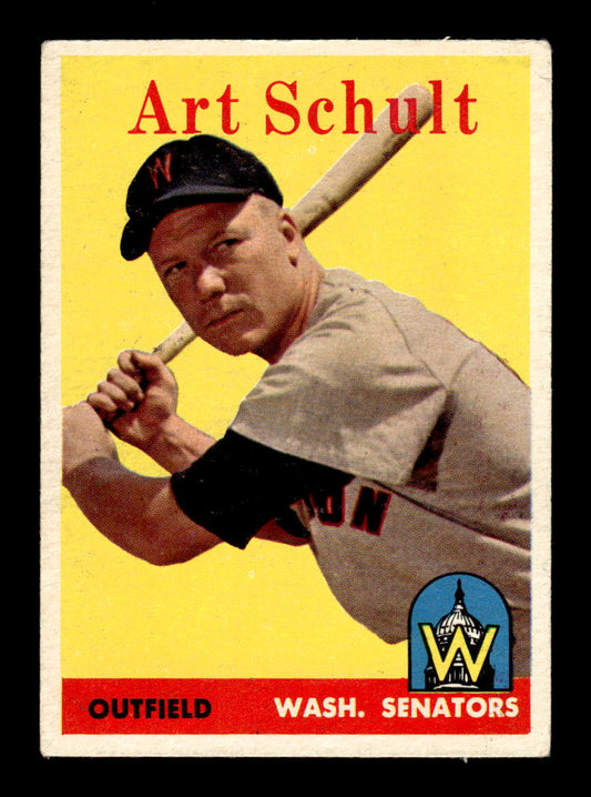 1958 Topps #58a Art Schult Washington Senators EX KC10009584