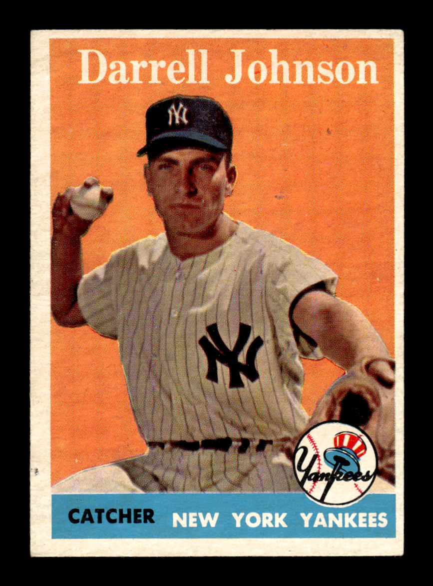 1958 Topps #61a Darrell Johnson New York Yankees EX KC10009587