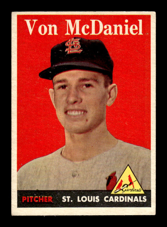 1958 Topps #65a Von McDaniel St. Louis Cardinals EX KC10009591