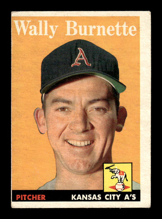 1958 Topps #69 Wally Burnette Kansas City Athletics EX KC10009595