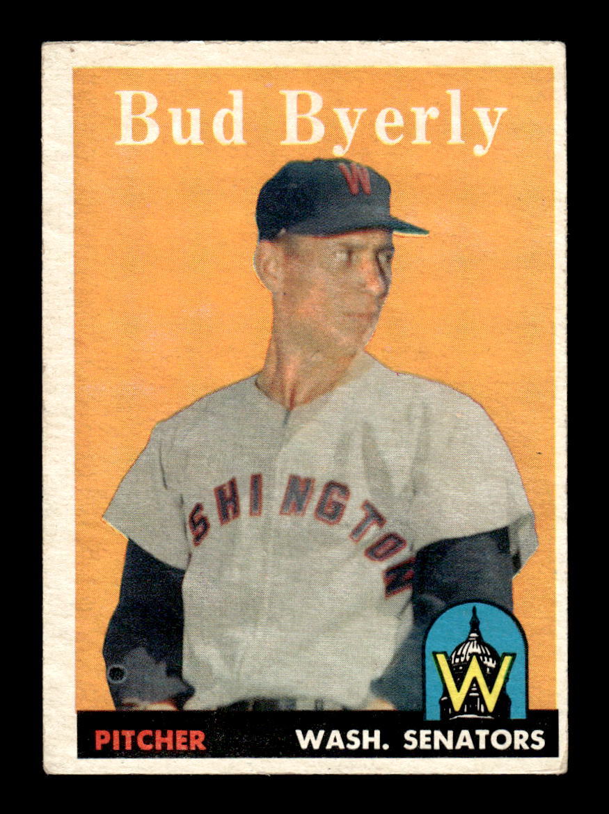 1958 Topps #72 Bud Byerly Washington Senators EX KC10009596