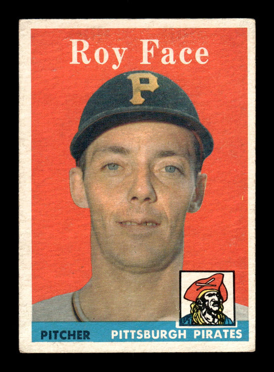 1958 Topps #74 Roy Face Pittsburgh Pirates EX KC10009598