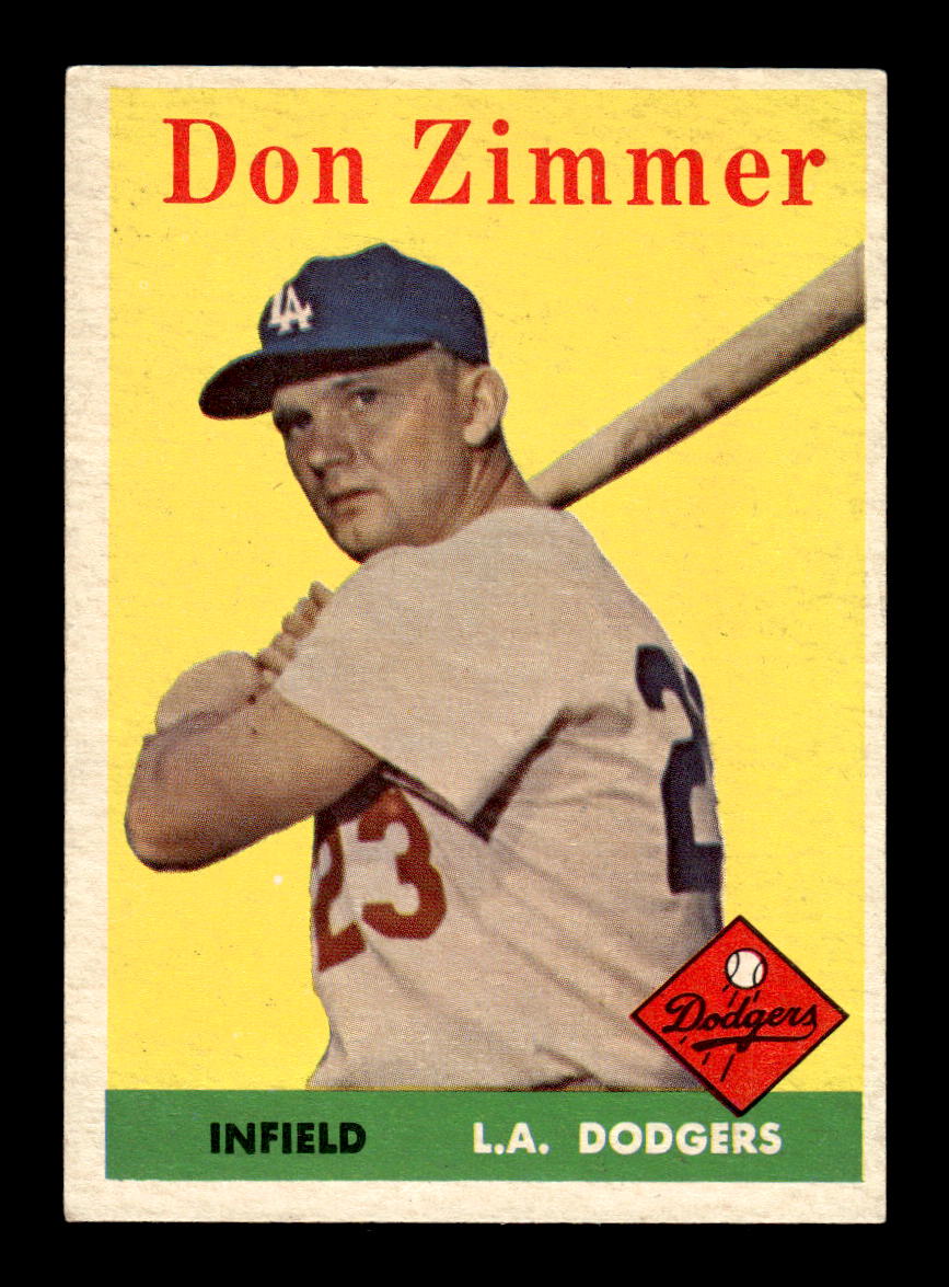 1958 Topps #77a Don Zimmer Los Angeles Dodgers EX KC10009601
