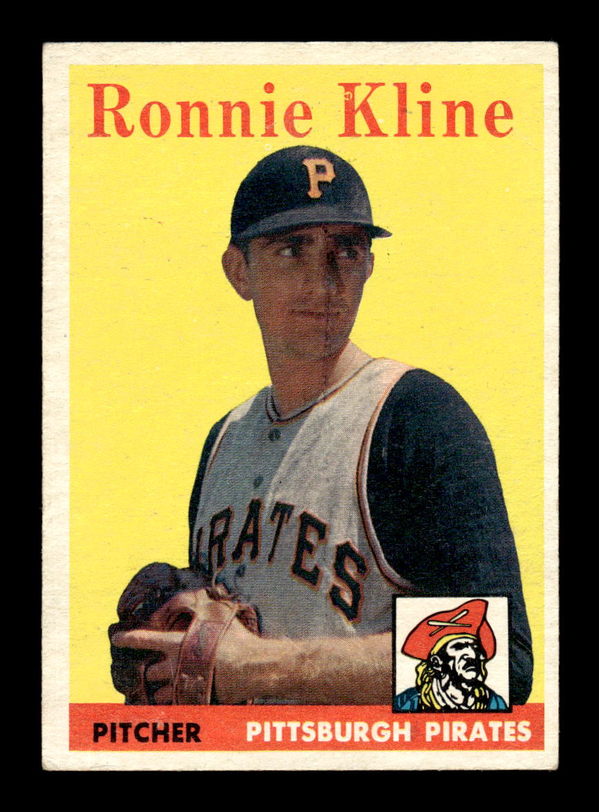 1958 Topps #82 Ronnie Kline Pittsburgh Pirates EX KC10009606