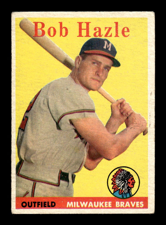 1958 Topps #83 Bob Hazle Milwaukee Braves EX KC10009607