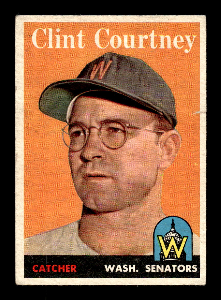 1958 Topps #92a Clint Courtney Washington Senators Poor KC10009615