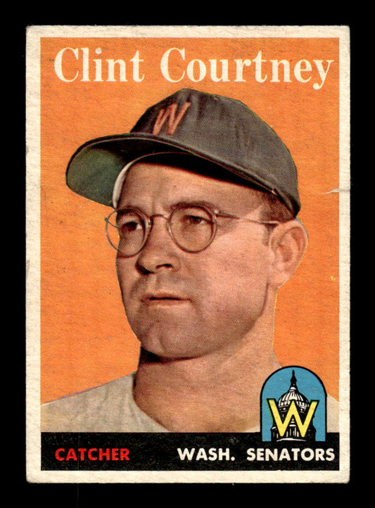 1958 Topps #92a Clint Courtney Washington Senators Poor KC10009615