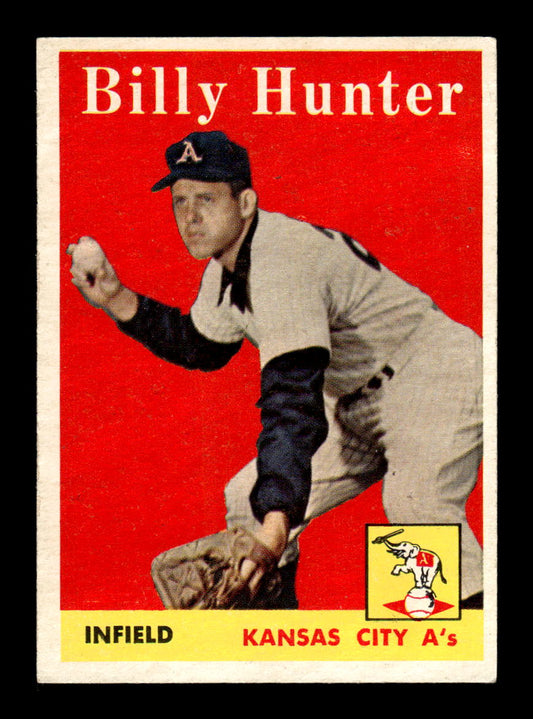 1958 Topps #98a Billy Hunter Kansas City Athletics EX KC10009620