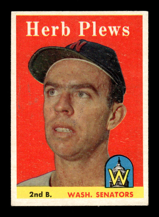 1958 Topps #109 Herb Plews Washington Senators EX KC10009630