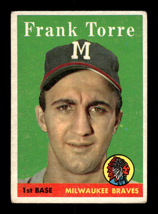 1958 Topps #117 Frank Torre Milwaukee Braves EX KC10009638