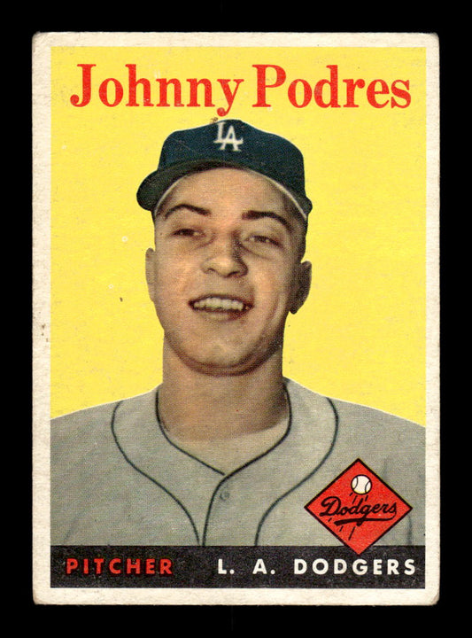 1958 Topps #120 Johnny Podres Los Angeles Dodgers EX KC10009641