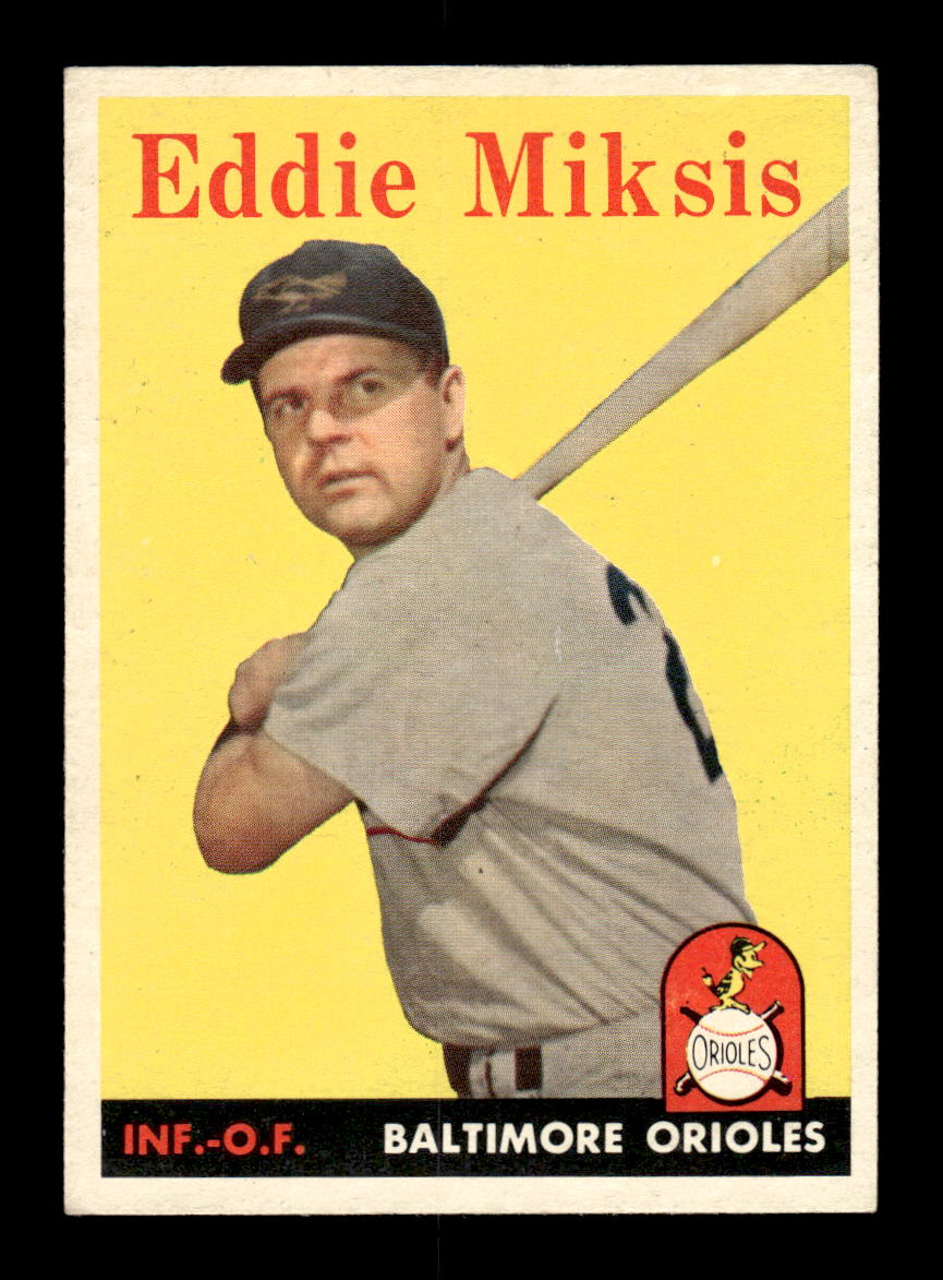 1958 Topps #121 Eddie Miksis Baltimore Orioles EX KC10009642