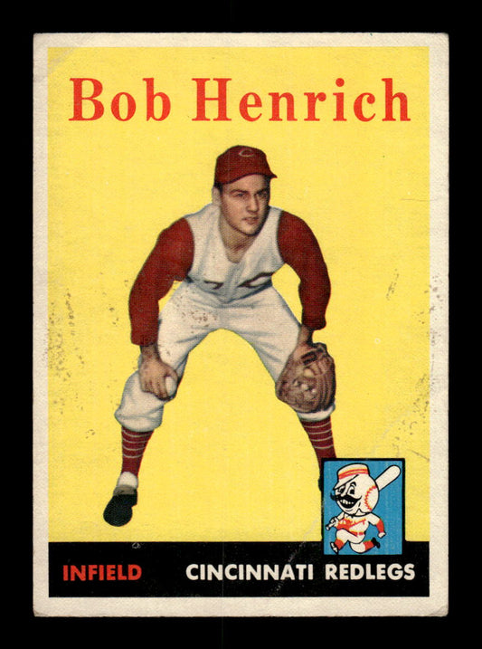 1958 Topps #131 Bob Henrich Cincinnati Redlegs VG KC10009652