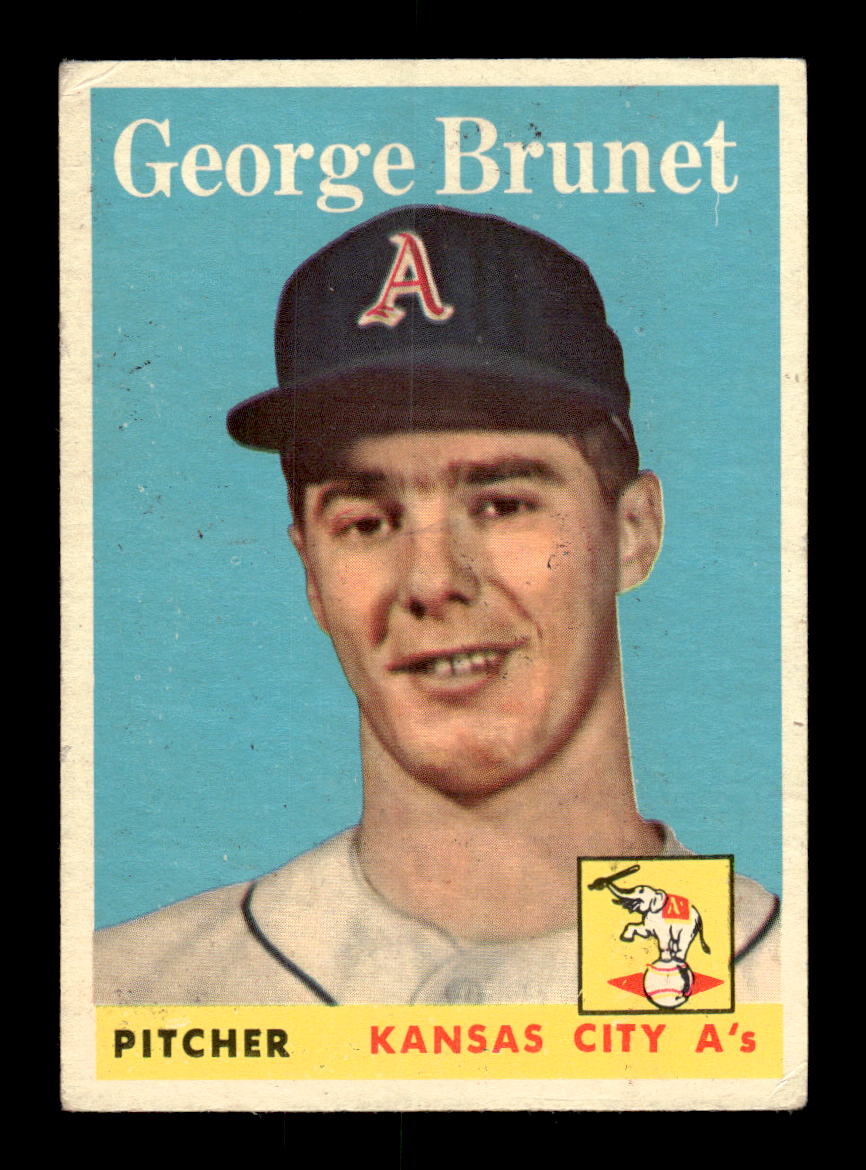 1958 Topps #139 George Brunet Kansas City Athletics VGEX KC10009660