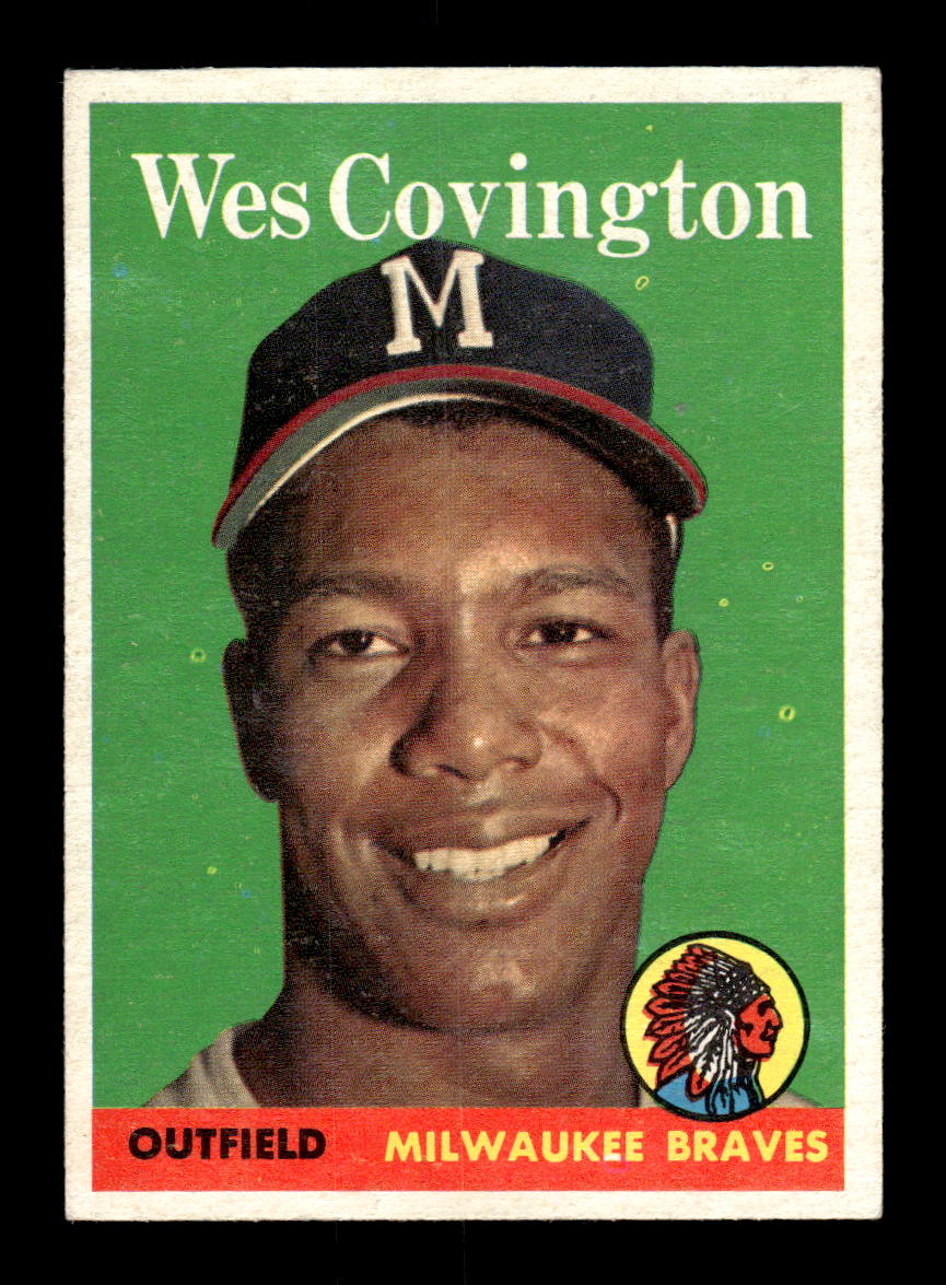 1958 Topps #140 Wes Covington Milwaukee Braves EX KC10009661