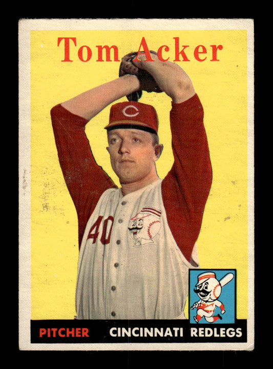 1958 Topps #149 Tom Acker Cincinnati Redlegs VGEX KC10009669
