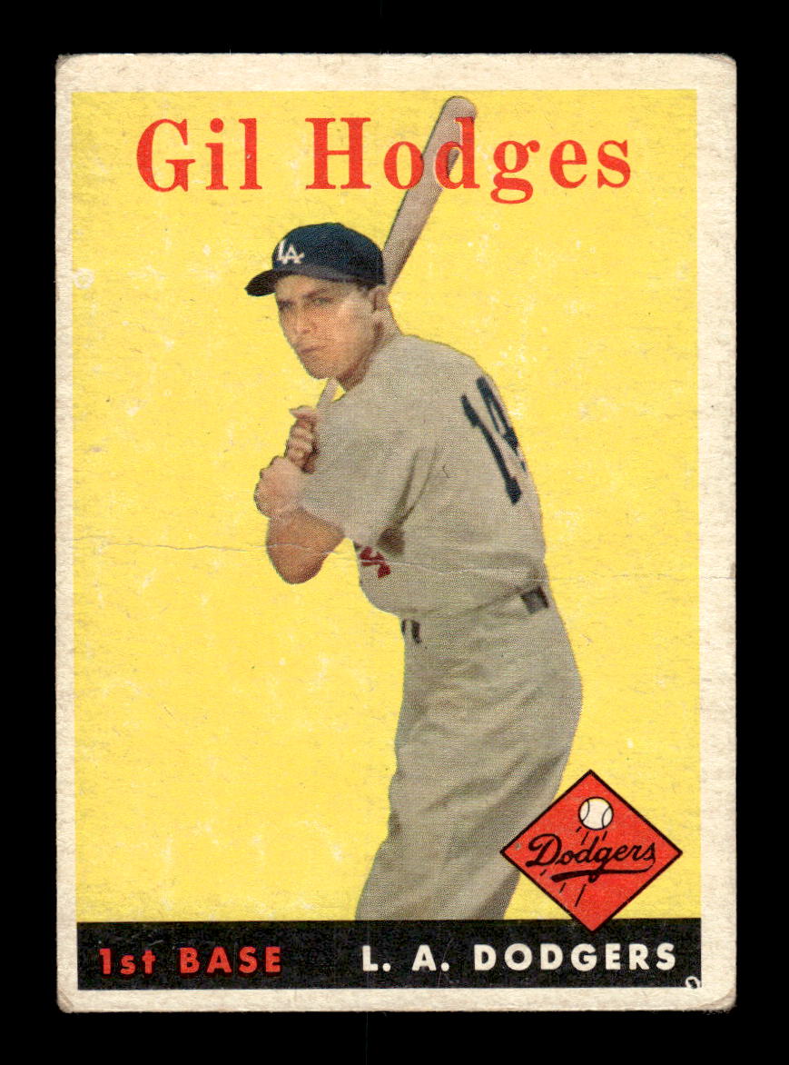 1958 Topps #162 Gil Hodges Los Angeles Dodgers VG KC10009681