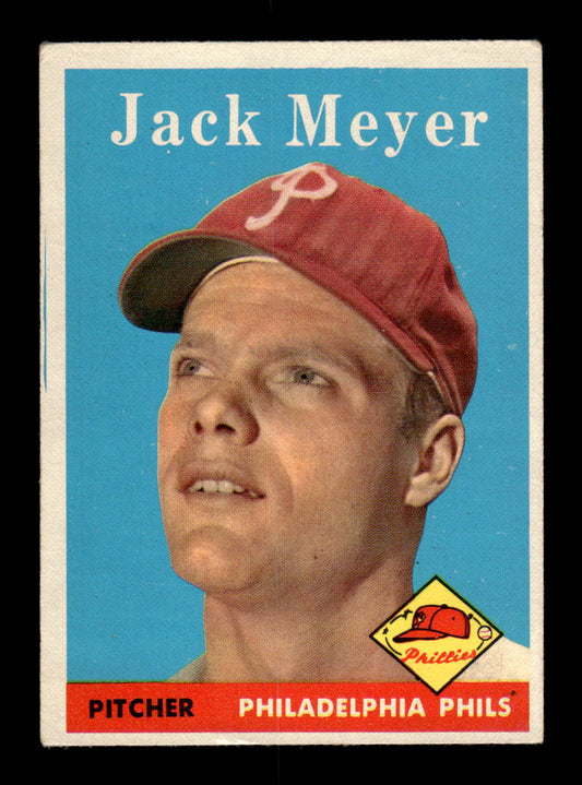 1958 Topps #186 Jack Meyer Philadelphia Phillies VGEX KC10009705