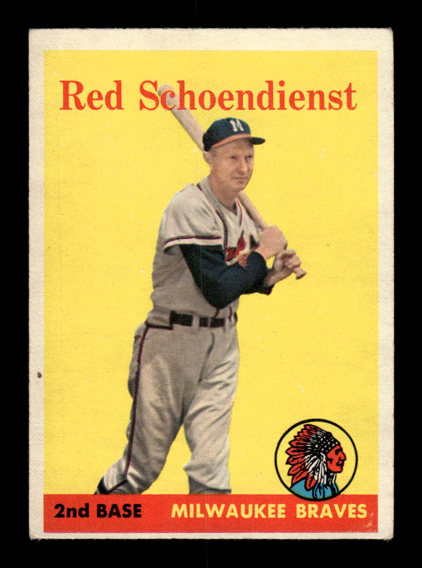 1958 Topps #190 Red Schoendienst Milwaukee Braves VGEX KC10009708