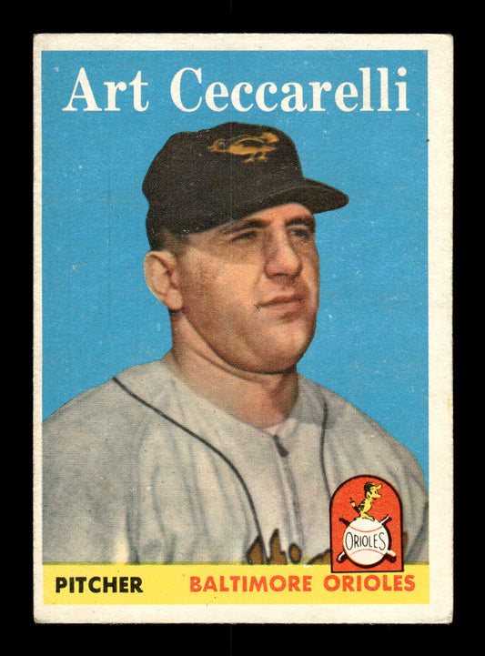 1958 Topps #191 Art Ceccarelli Baltimore Orioles VGEX KC10009709