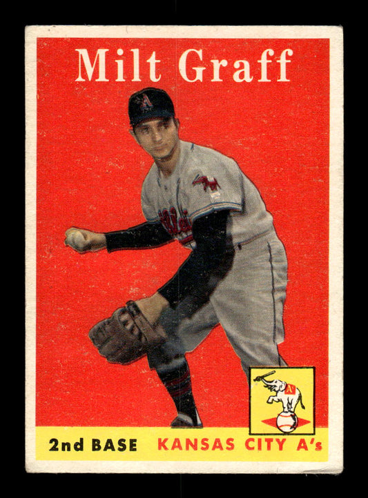 1958 Topps #192 Milt Graff Kansas City Athletics VGEX KC10009710
