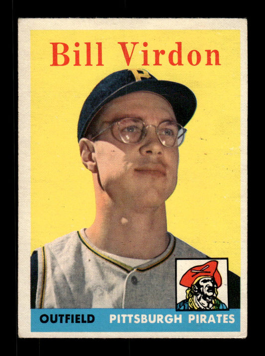 1958 Topps #198 Bill Virdon Pittsburgh Pirates EX KC10009716