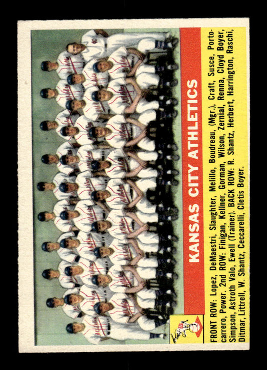 1956 Topps #236 Kansas City Athletics NMT OC HOF10009719