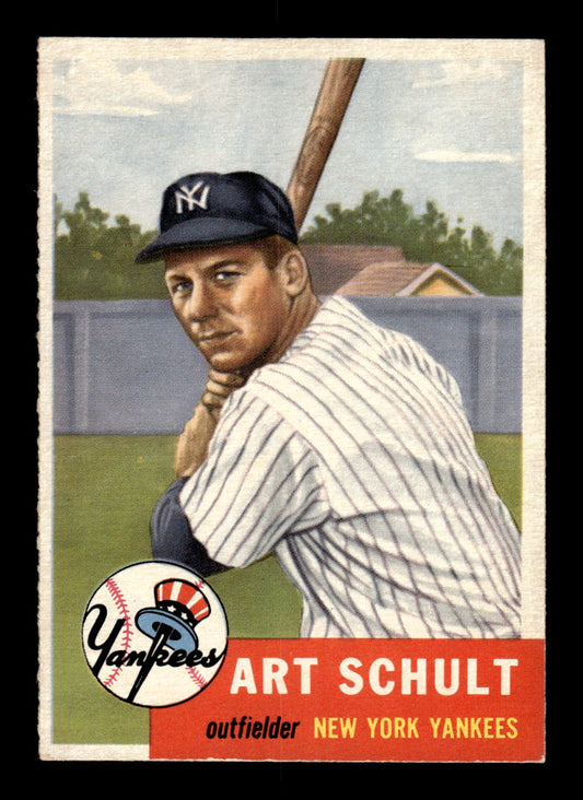 1953 Topps #167 Art Schult New York Yankees VGEX HOF10009732