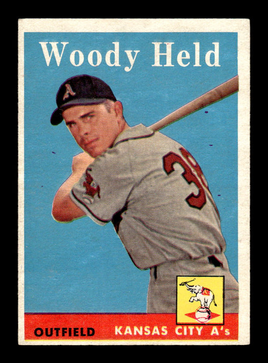 1958 Topps #202 Woodie Held Kansas City Athletics EX HOF10009747