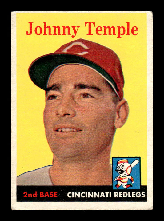 1958 Topps #205 Johnny Temple Cincinnati Redlegs EX HOF10009750