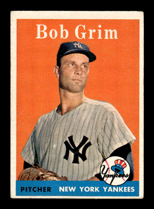 1958 Topps #224 Bob Grim New York Yankees VGEX HOF10009769