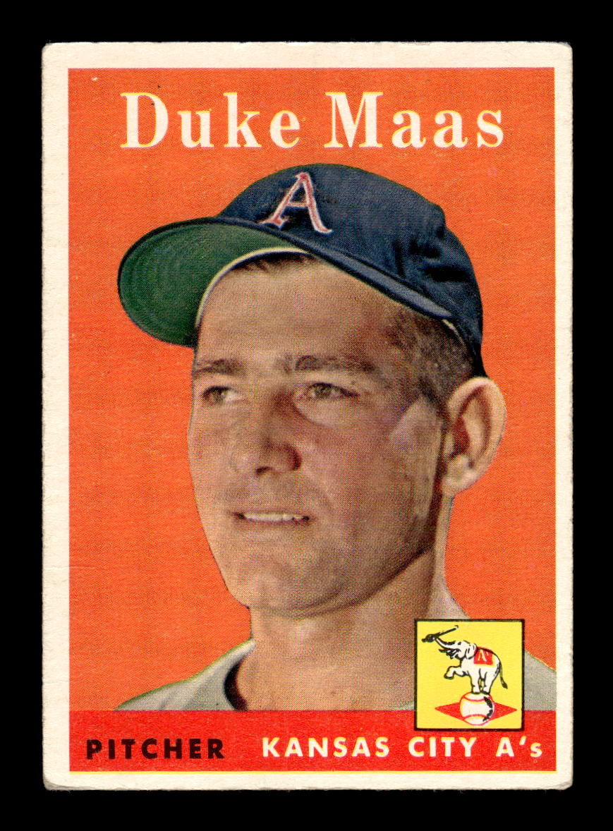 1958 Topps #228 Duke Maas Kansas City Athletics VGEX HOF10009773