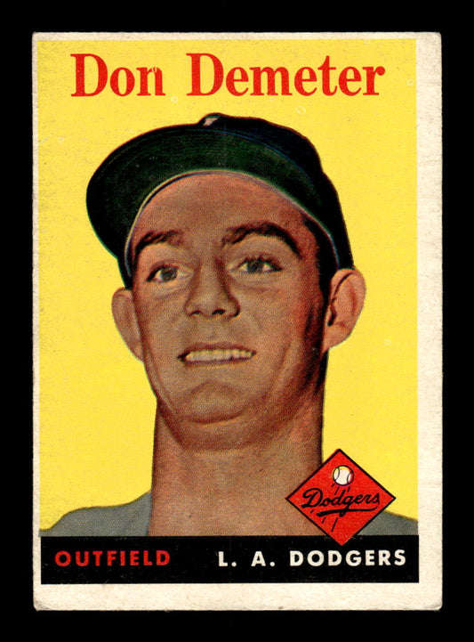 1958 Topps #244 Don Demeter Los Angeles Dodgers VGEX HOF10009789