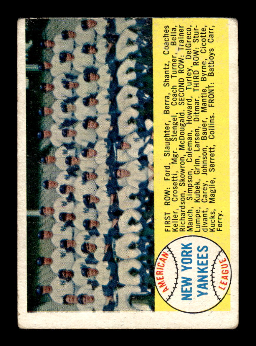 1958 Topps #246 New York Yankees New York Yankees VGEX HOF10009791