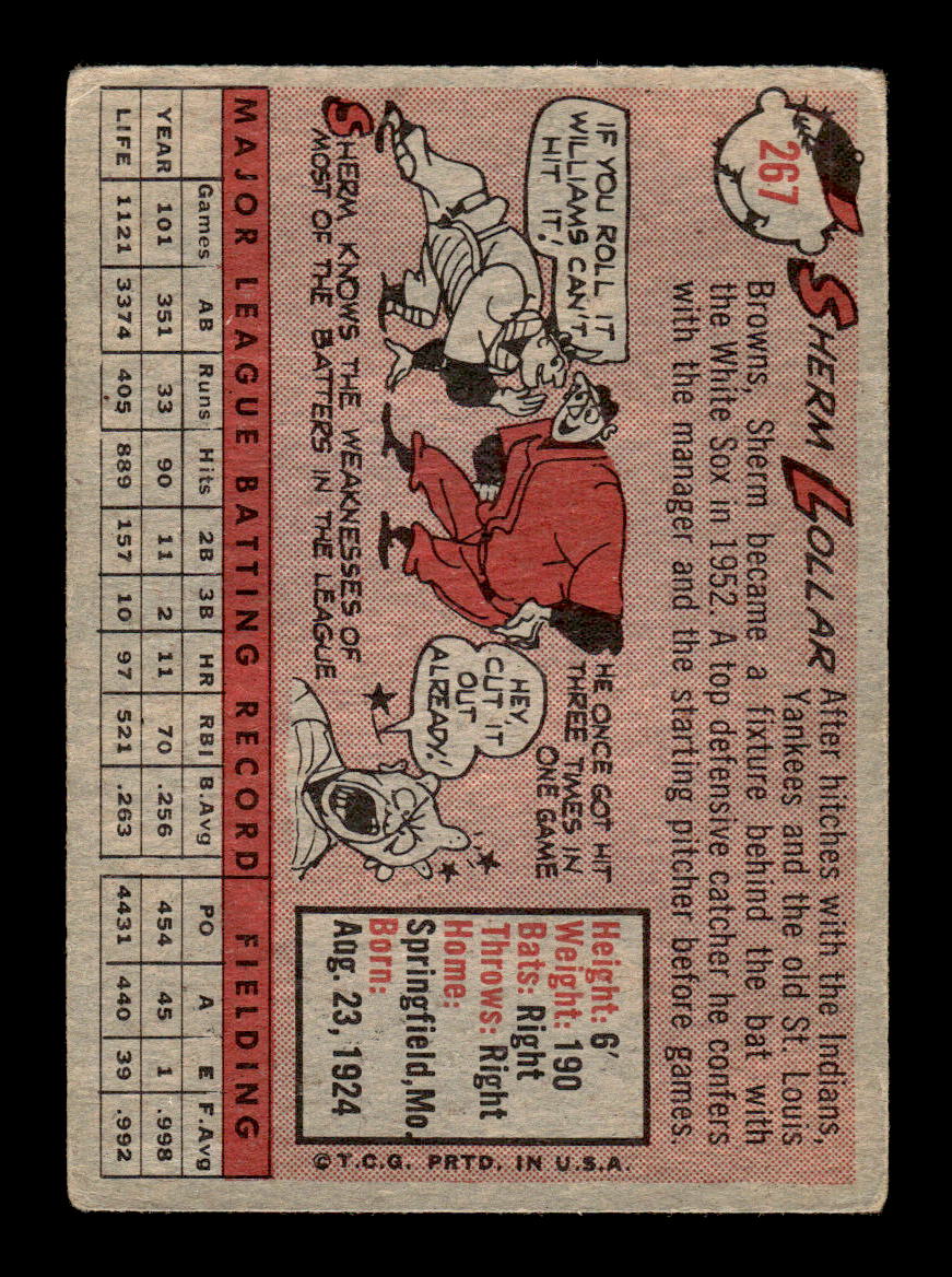 1958 Topps #267 Sherm Lollar Chicago White Sox VGEX HOF10009810