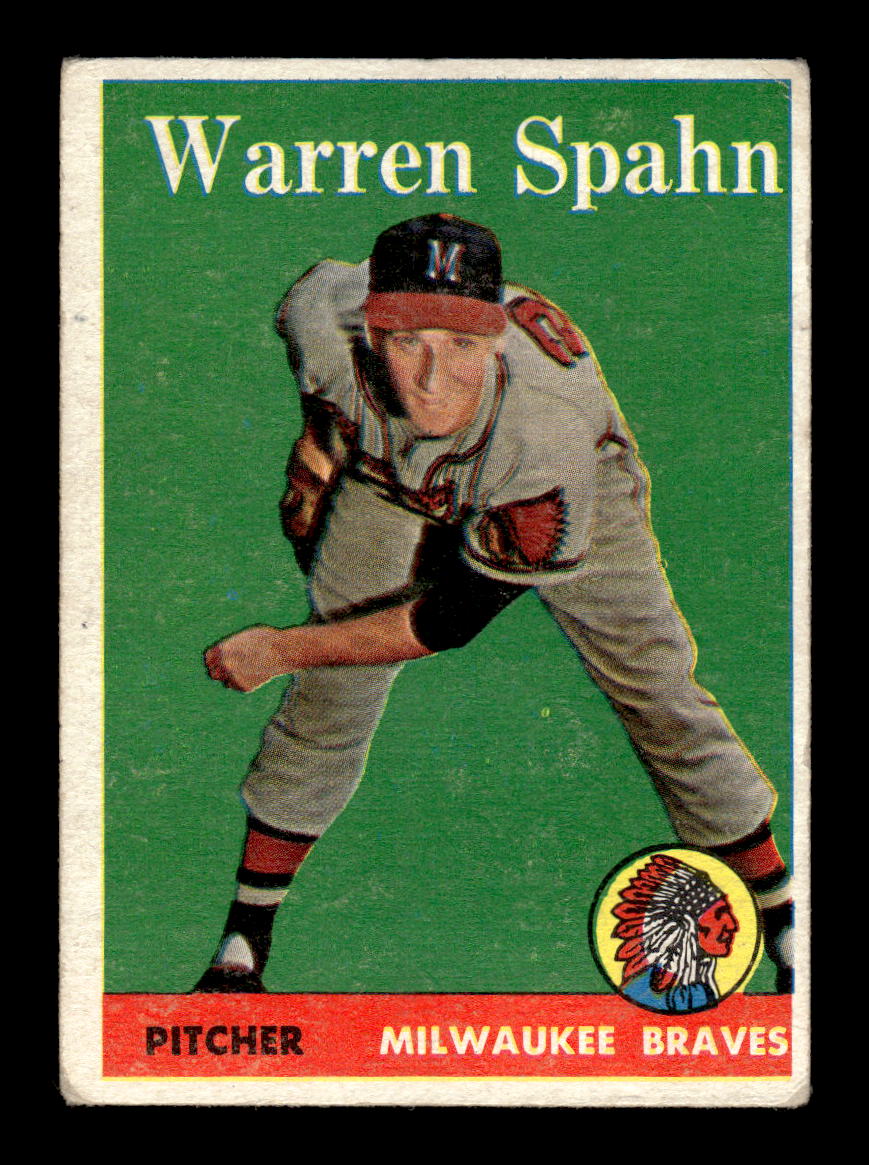 1958 Topps #270 Warren Spahn Milwaukee Braves VG HOF10009813