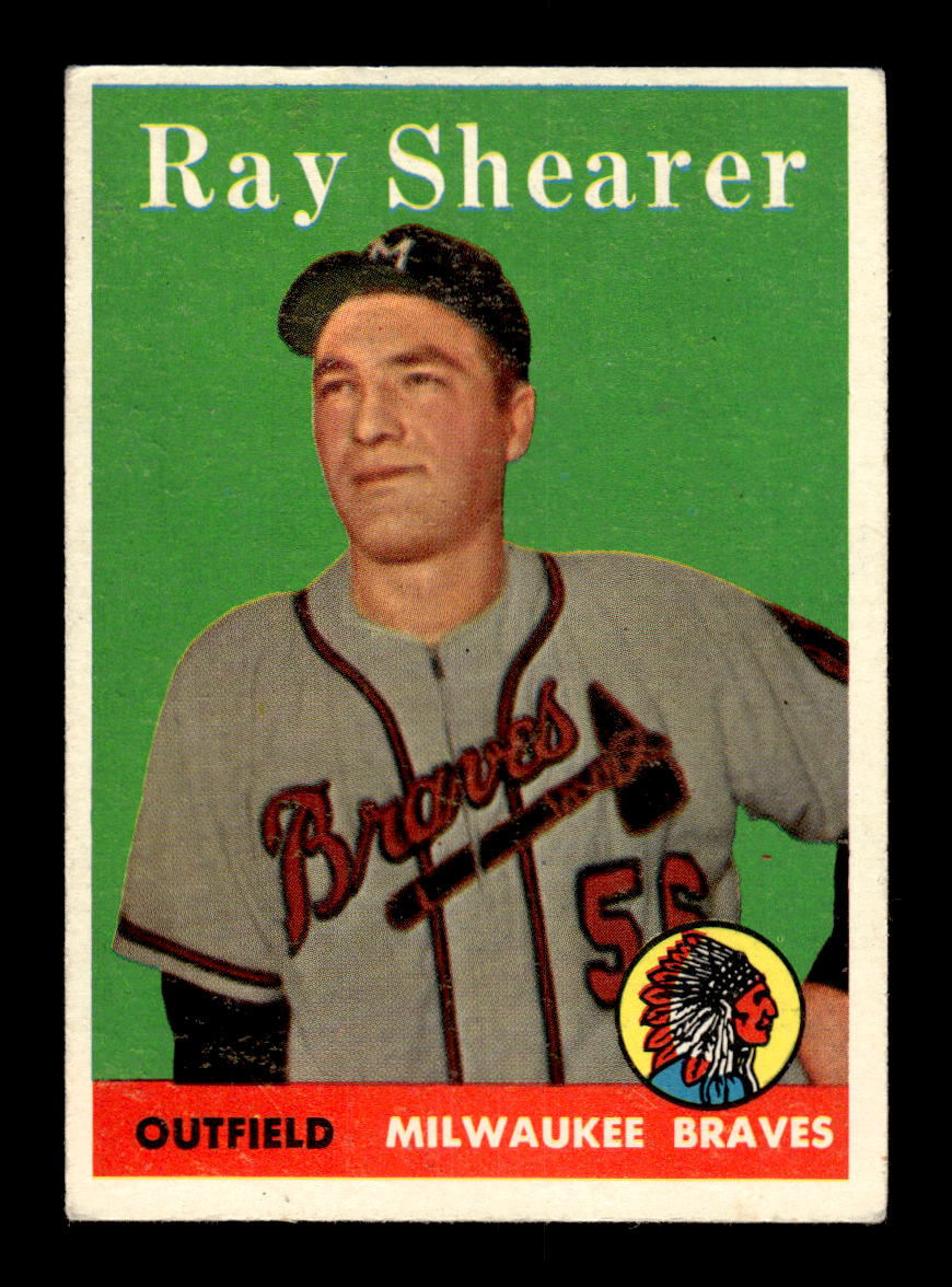 1958 Topps #283 Ray Shearer Milwaukee Braves VGEX HOF10009826